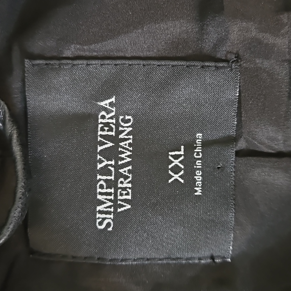 Vera Wang Women's Black Leather Jacket XXL - Picture 4 of 5